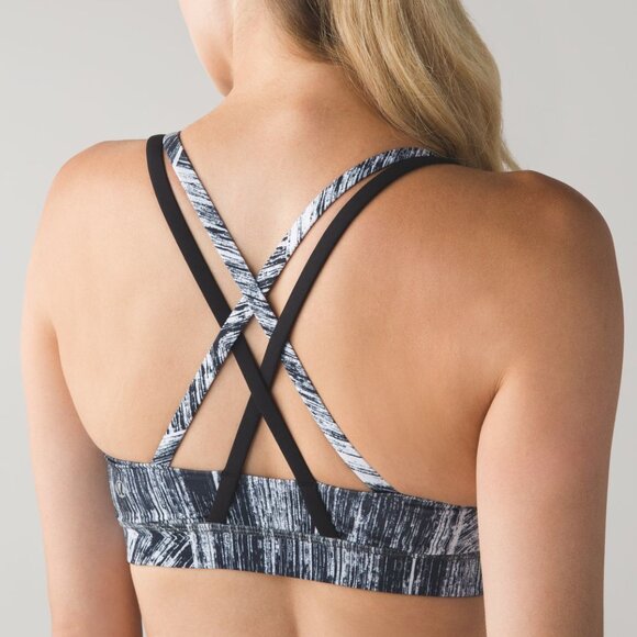 Lululemon Energy Bra in Heat Wave White/Black - Picture 2 of 3